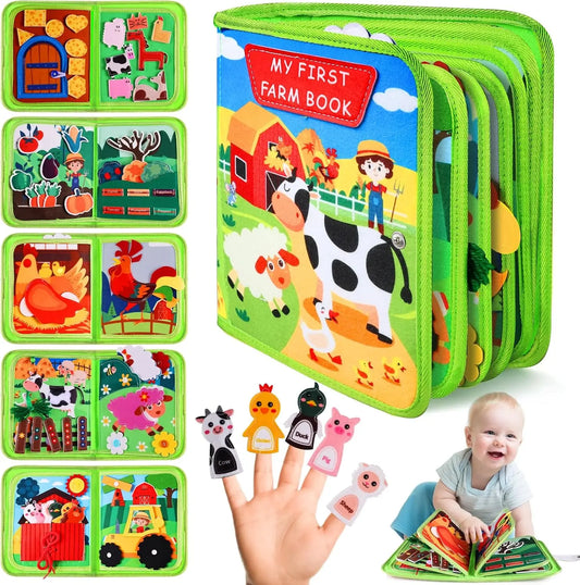 Busy Book For Toddlers Farm Animals Montessori Educational Toy