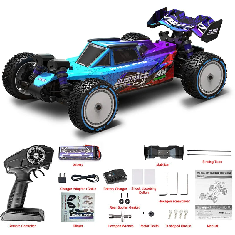 JIUSI WB Pro Brushless RC Car All-Terrain Fast Off Road 4X4 RTR