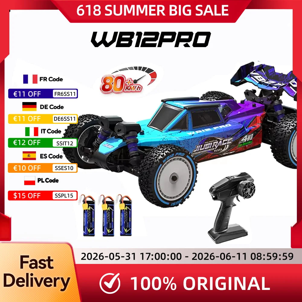 JIUSI WB Pro Brushless RC Car All-Terrain Fast Off Road 4X4 RTR