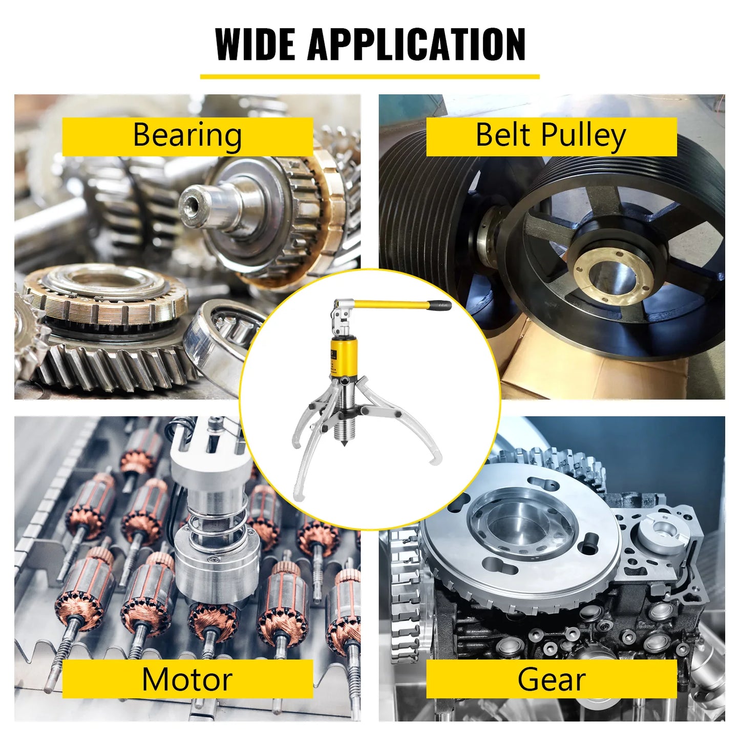 SucceBuy Hydraulic Gear Puller Adjustable 3 Jaws Wheel Bearing Separator