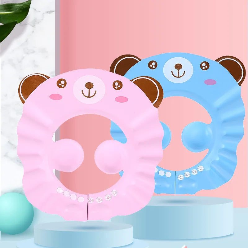 Adjustable Baby Shampoo Bathing Cap With Ear Protection