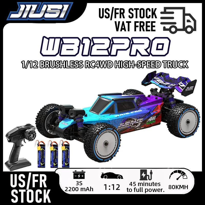 JIUSI WB Pro Brushless RC Car All-Terrain Fast Off Road 4X4 RTR