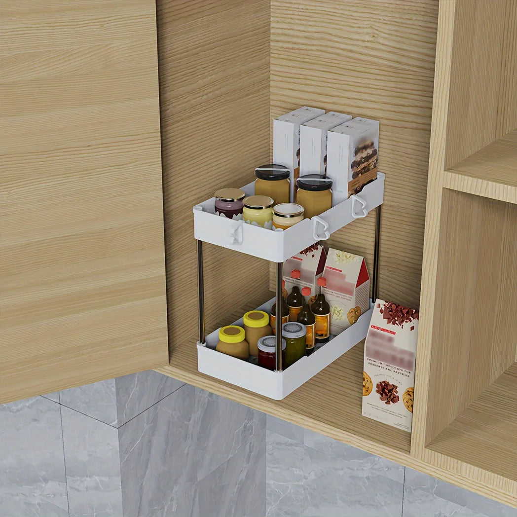 Under Sink Organizer Set 3 Piece Plastic Storage Racks