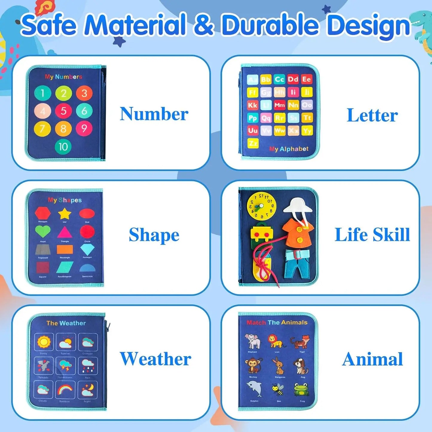 Busy Board Montessori Toy for Toddlers Sensory Learning