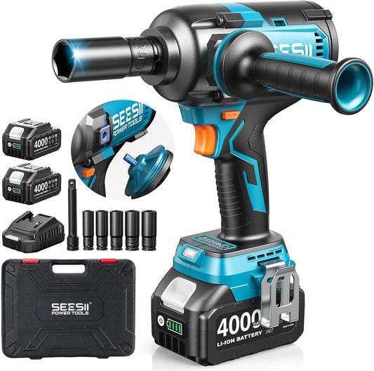 Seesii 21V Cordless Impact Wrench 1600Nm With Detachable Handle