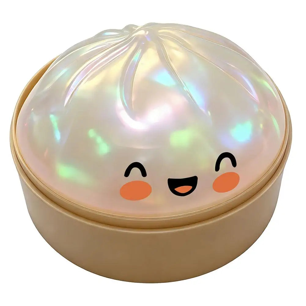 Realistic Giant Dumpling Squeeze Toy With Bamboo Steamer
