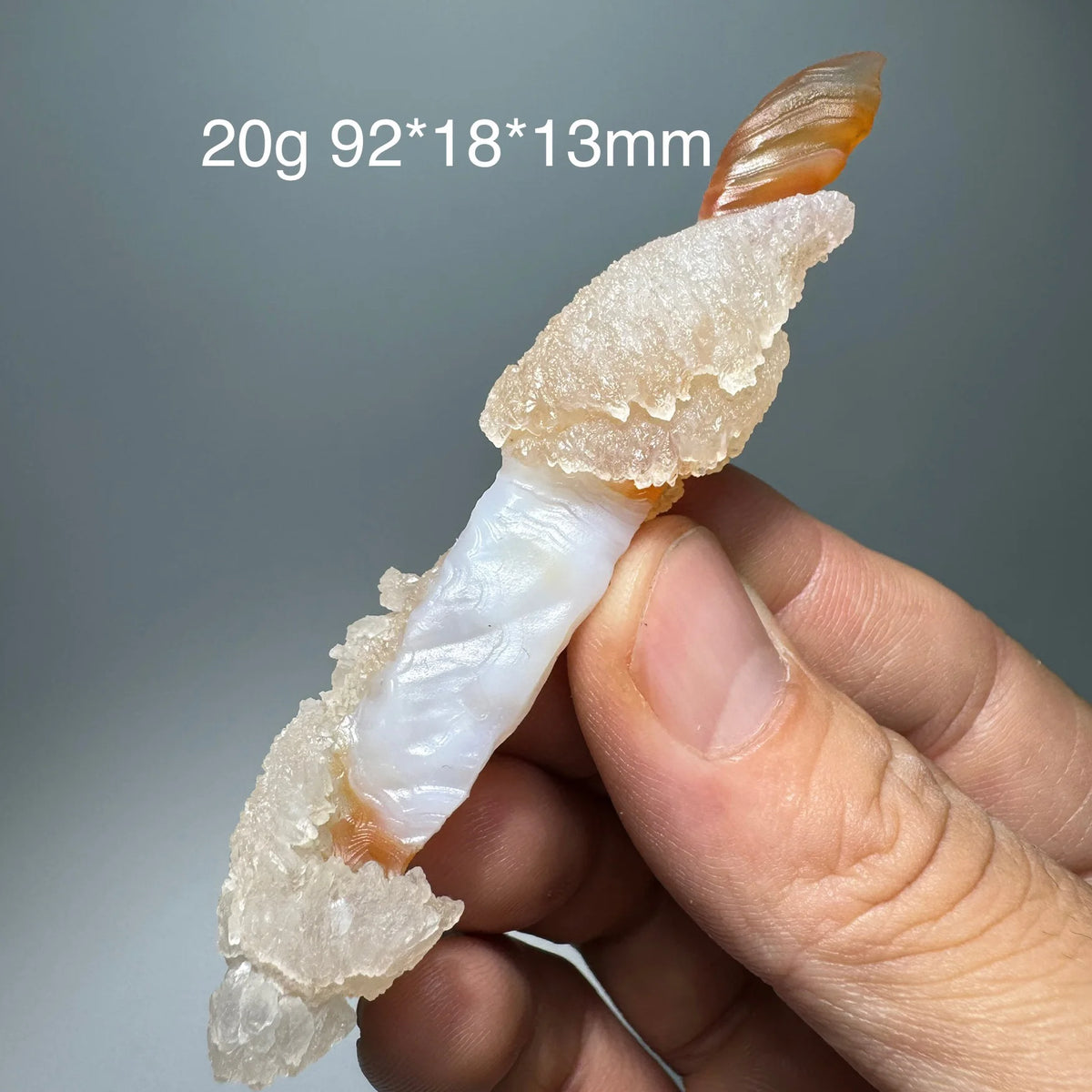 Natural Black Agate Mineral Specimen Energy Crystal Geode Healing Witchcraft Raw Stone Meditation Stick Halloween Decor BM1-33