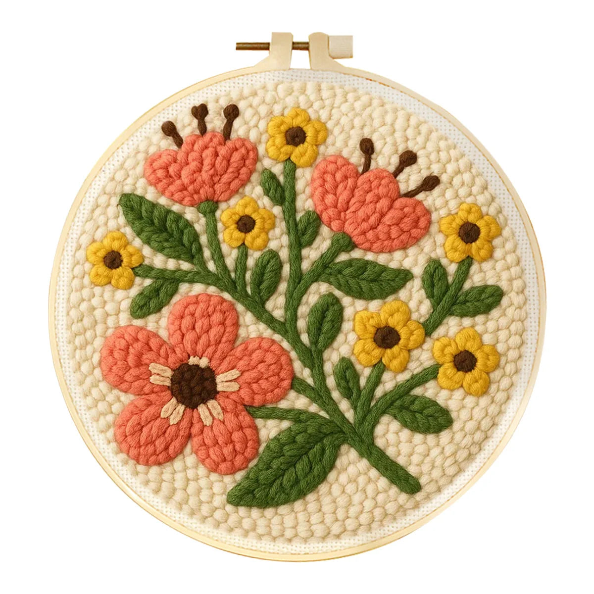 Beginner Punch Needle Kit 20x20cm With Embroidery Frame
