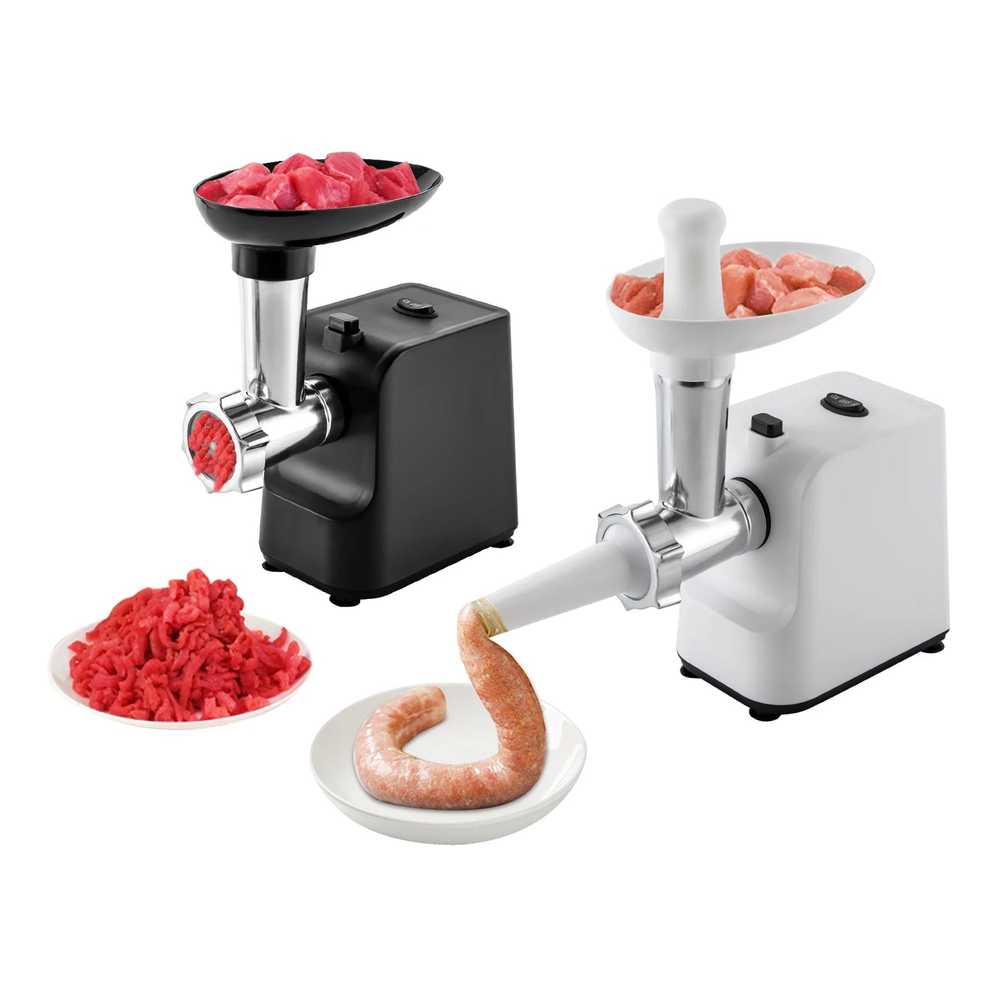 1000W Electric Sausage Stuffer And Meat Grinder With 3 Plates