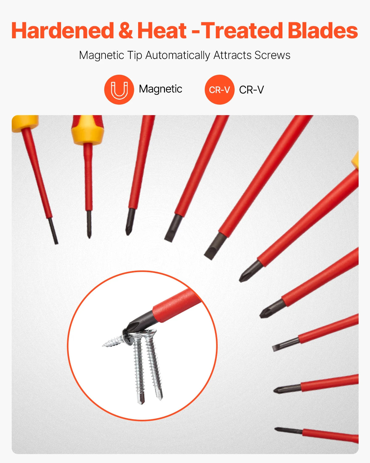 Insulated Screwdriver Set 1000V Magnetic Phillips For Electricians