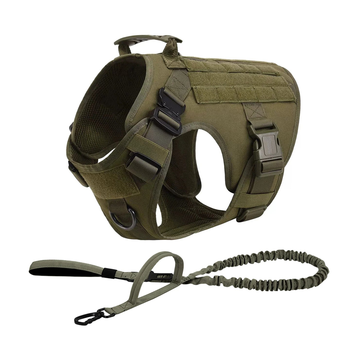Petravel Tactical Dog Harness Vest With Molle Pouches For Training
