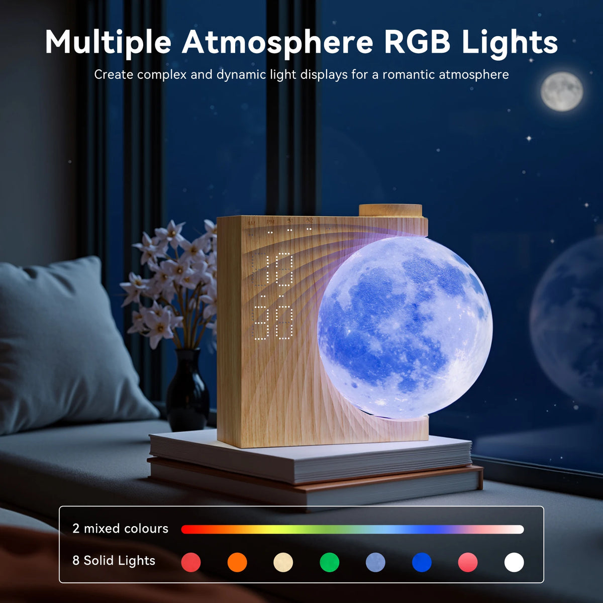 RETEYUNG Sunrise Alarm Clock With Moonlight And 10 Effects Timer