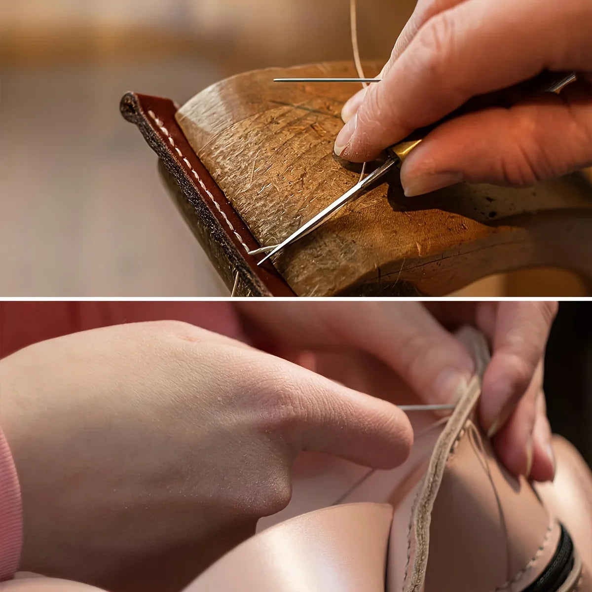 7 Piece Lockstitch Sewing Kit For DIY Leather And Fabric