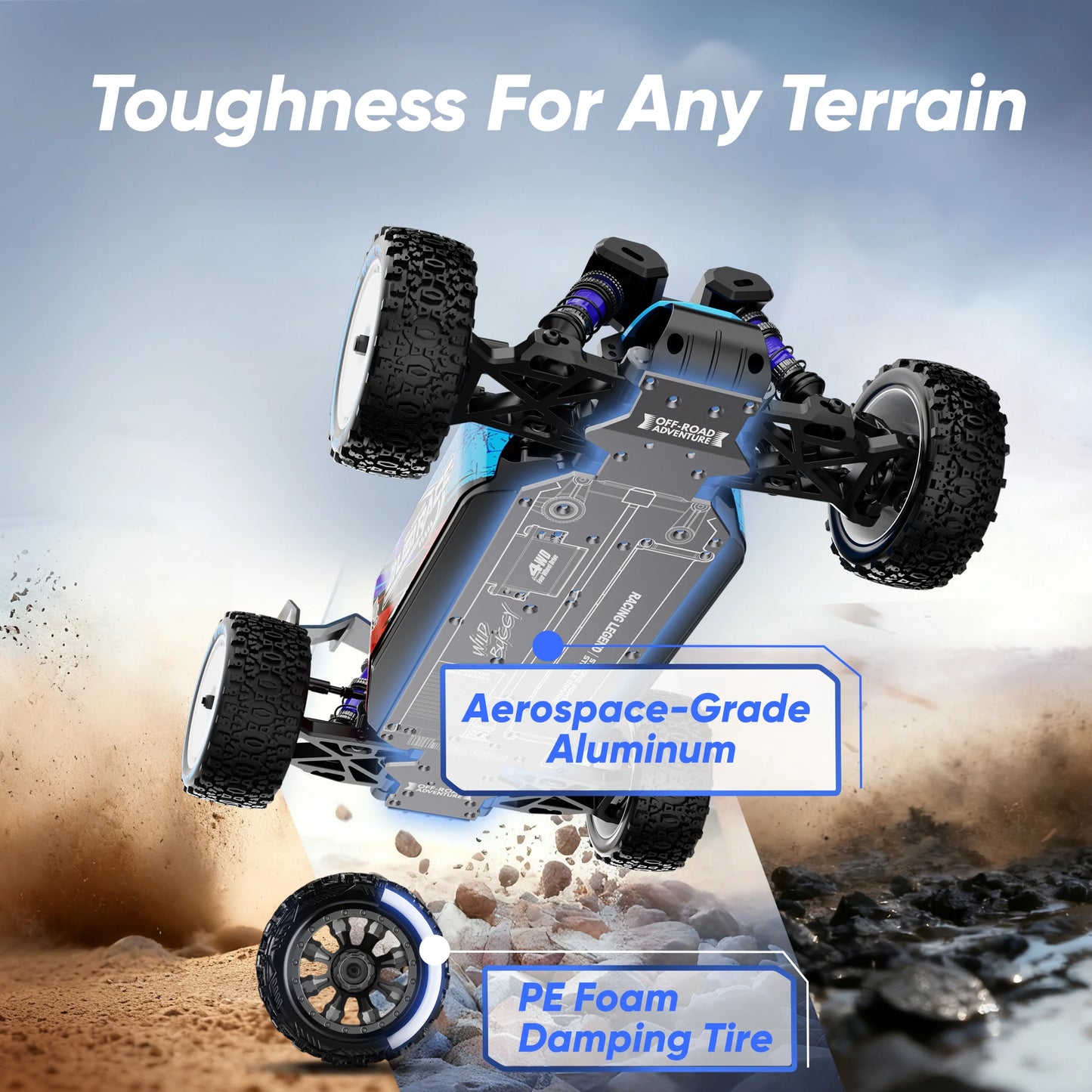 JIUSI WB Pro Brushless RC Car All-Terrain Fast Off Road 4X4 RTR