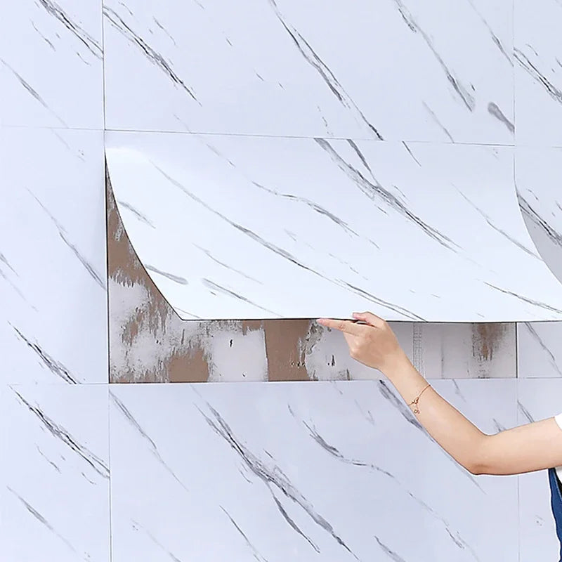 Marble PVC Self Adhesive Floor Tiles Waterproof Peel Stick Removable