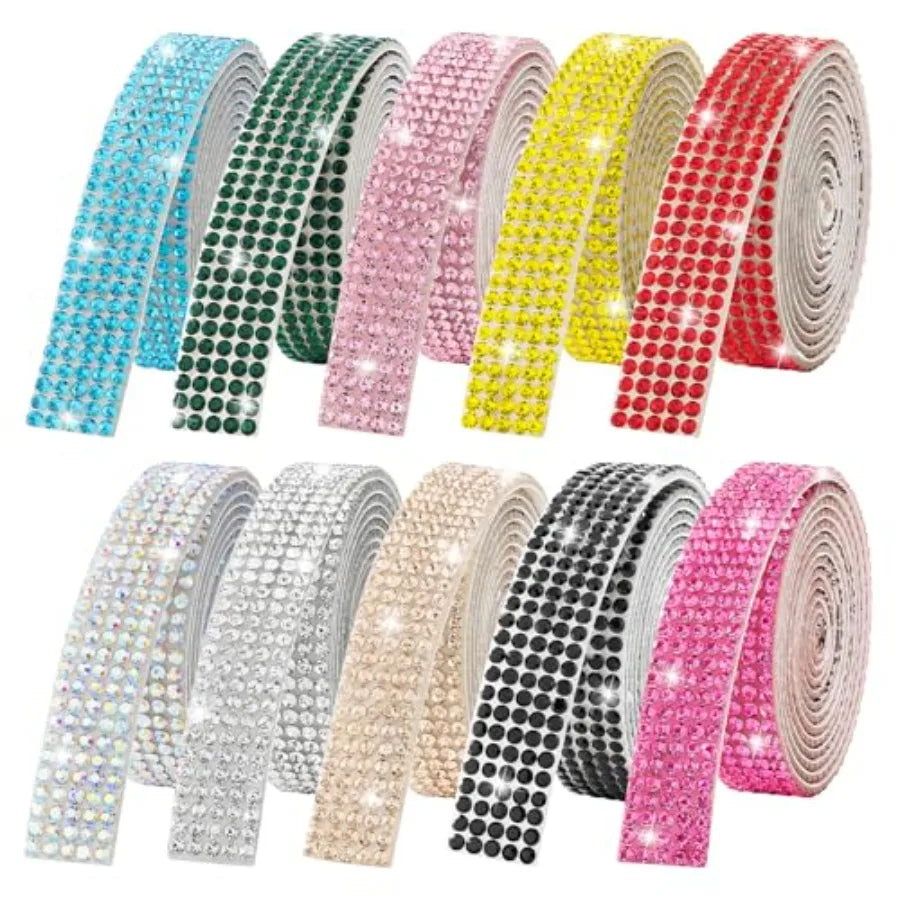 Rhinestone Ribbon Self-Adhesive Crystal Strips For DIY Crafts