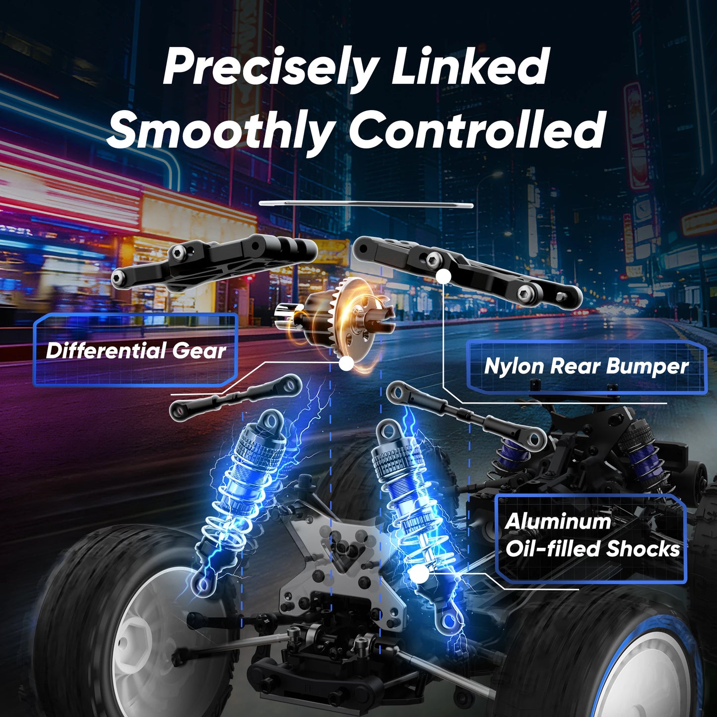 JIUSI WB Pro Brushless RC Car All-Terrain Fast Off Road 4X4 RTR