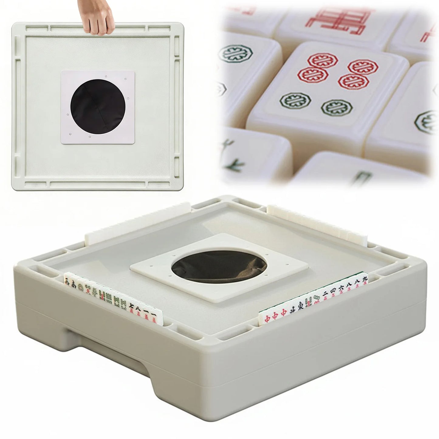 Portable Mahjong Set With 144 Tiles And Travel Case