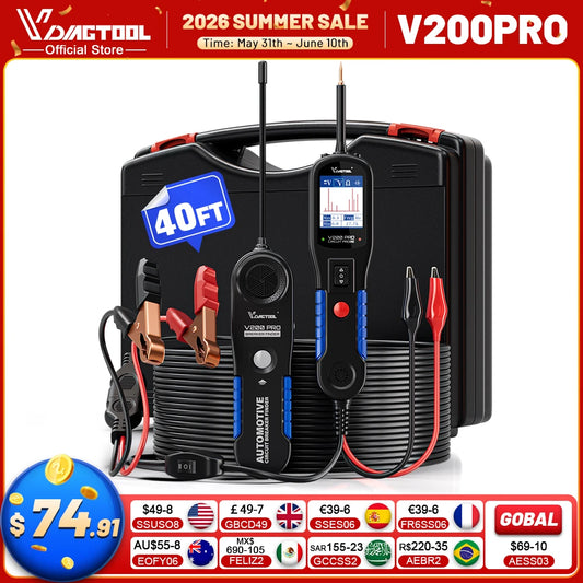 VDIAGTOOL V200PRO Automotive Power Circuit Probe 12V 24V Breaker Finder