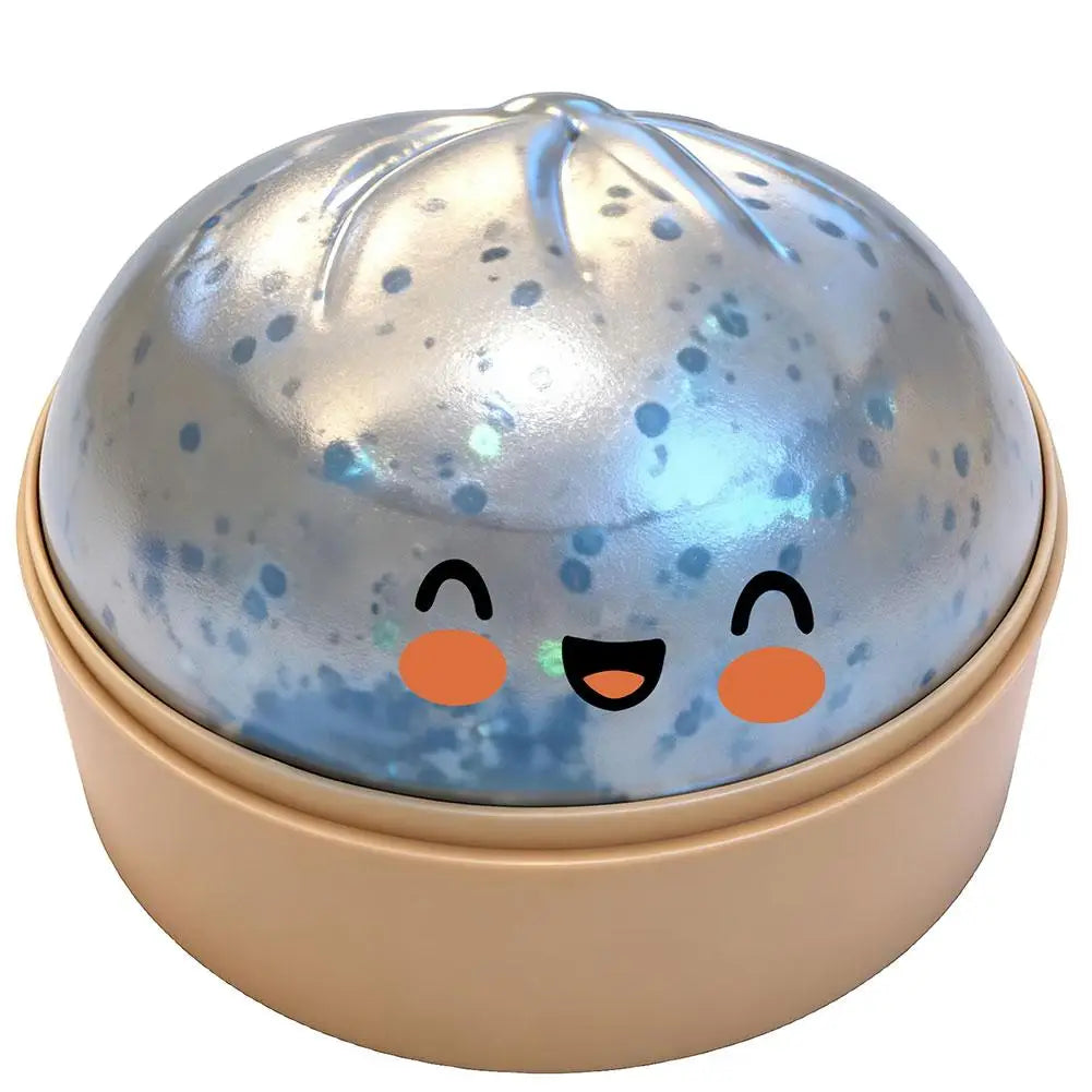 Realistic Giant Dumpling Squeeze Toy With Bamboo Steamer