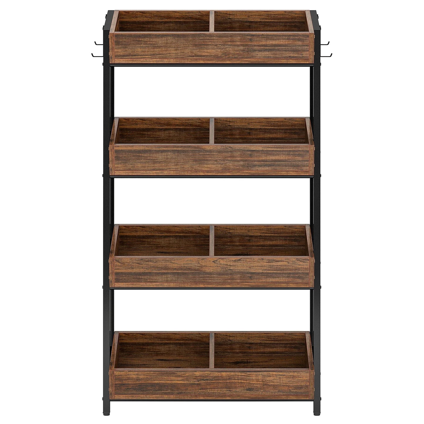 Tribesigns Four-Tier Wood Storage Shelves for Kitchen and Office