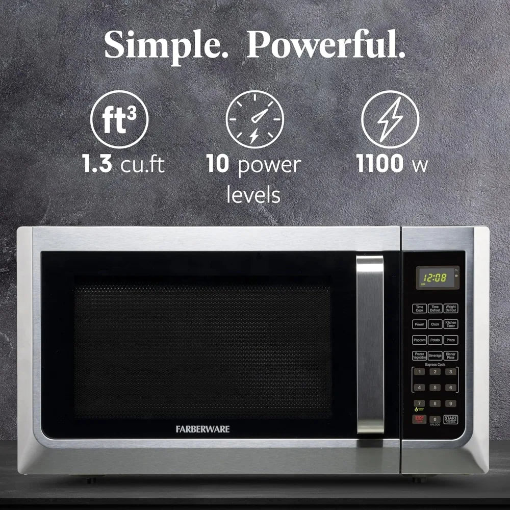Countertop Microwave Oven 1100 Watts Auto Cook And Safety Lock