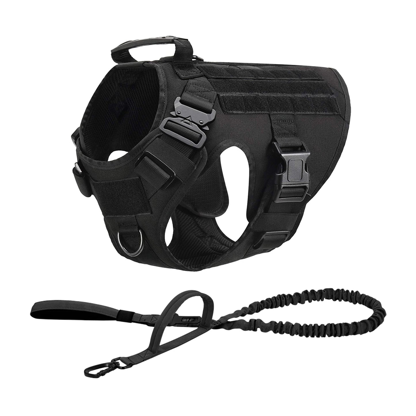 Petravel Tactical Dog Harness Vest With Molle Pouches For Training