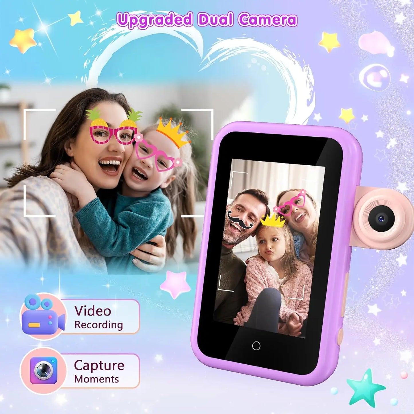 Kids Smart Phone Toy With Dual Camera Educational Fun Learning