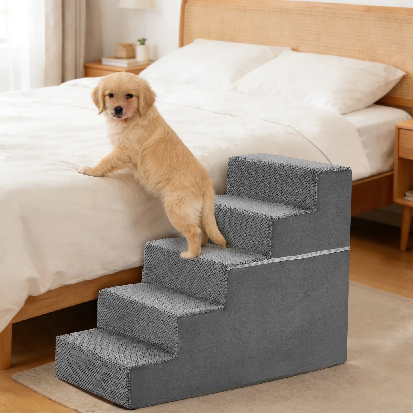 Foam Dog Stairs 3-5 Steps Right Angled Non Slip Ramp