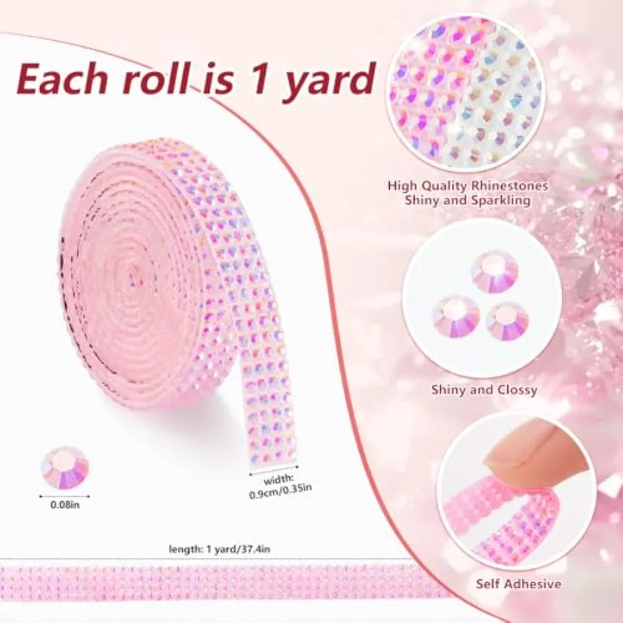 Rhinestone Ribbon Self-Adhesive Crystal Strips For DIY Crafts