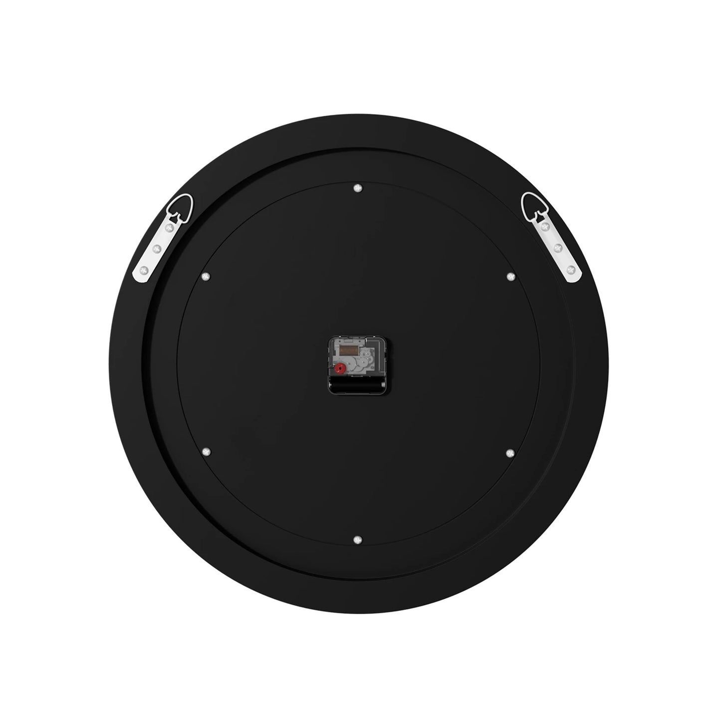 Round Mirror Wall Clock With Crystals Sparkle Diamond Design