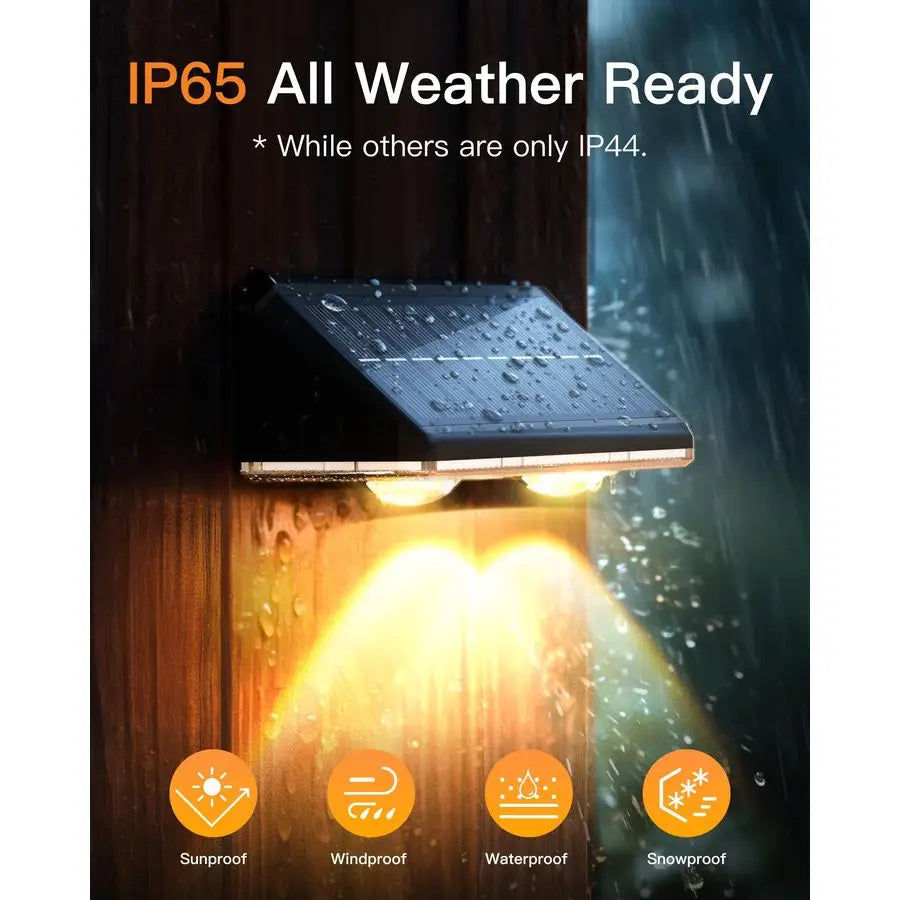 XMSJ Fence Lights Outdoor 12 Pack Solar Powered IP65 Waterproof