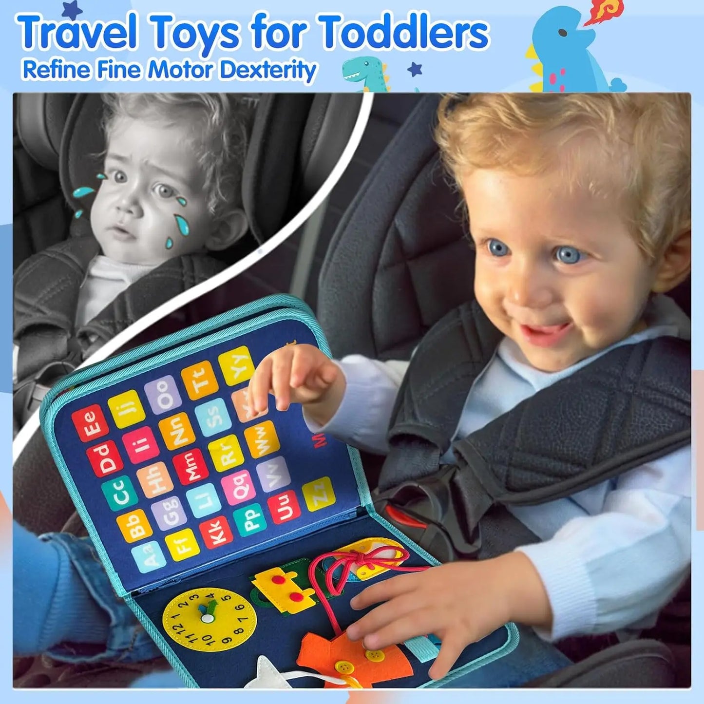 Busy Board Montessori Toy for Toddlers Sensory Learning
