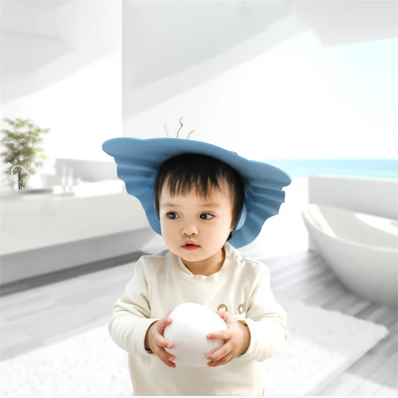 Adjustable Baby Shampoo Bathing Cap With Ear Protection