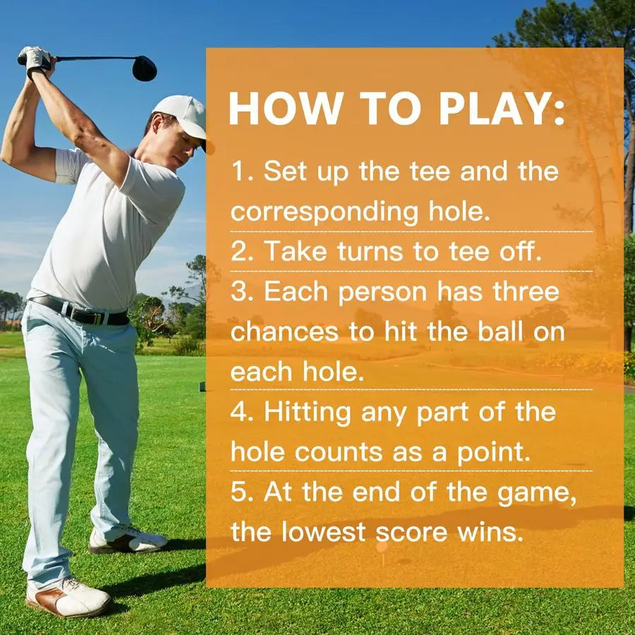 Six Hole Backyard Golf Game For Adults Outdoor Indoor Practice
