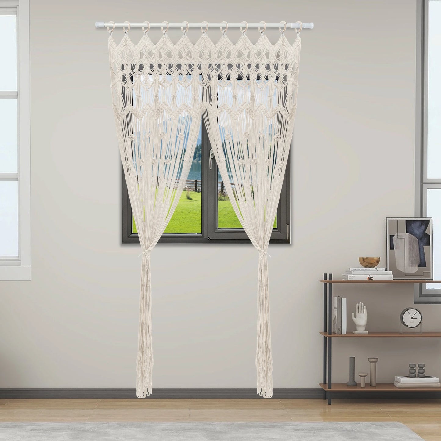 Bohemian Cotton Linen Woven Curtain Unlined And Washable