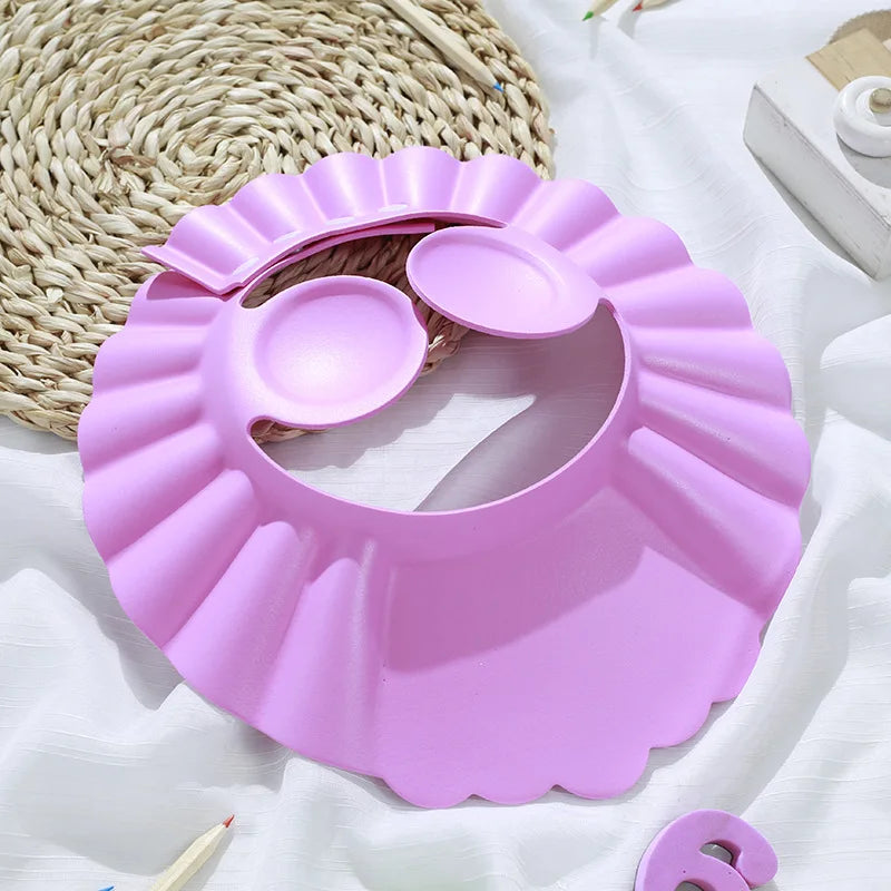 Adjustable Baby Shampoo Bathing Cap With Ear Protection