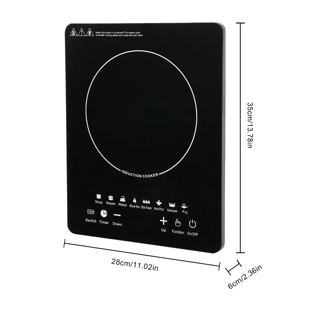 Bymaocar 110V Induction Cooktop 750W With Touch Panel
