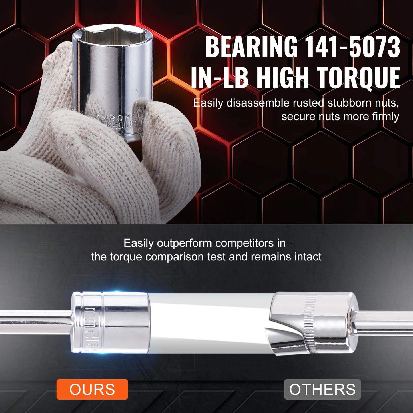SucceBuy Mechanics Tool Set With Deep And Standard Sockets