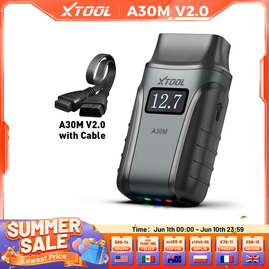 XTOOL A30M V2 Full System Diagnostic Tool Bidirectional OBD2