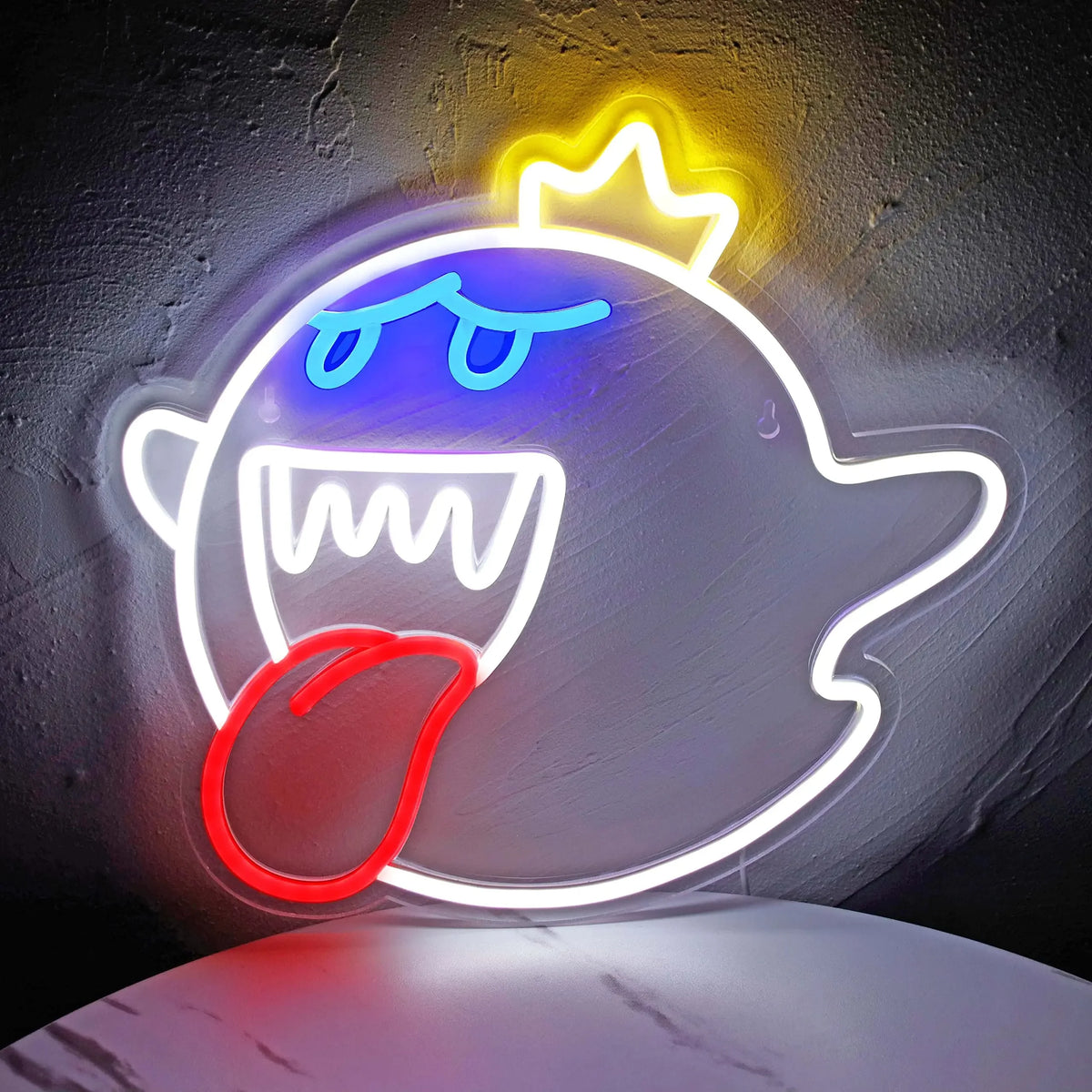 King Boo Ghost LED Neon Sign for Game Room Decoration