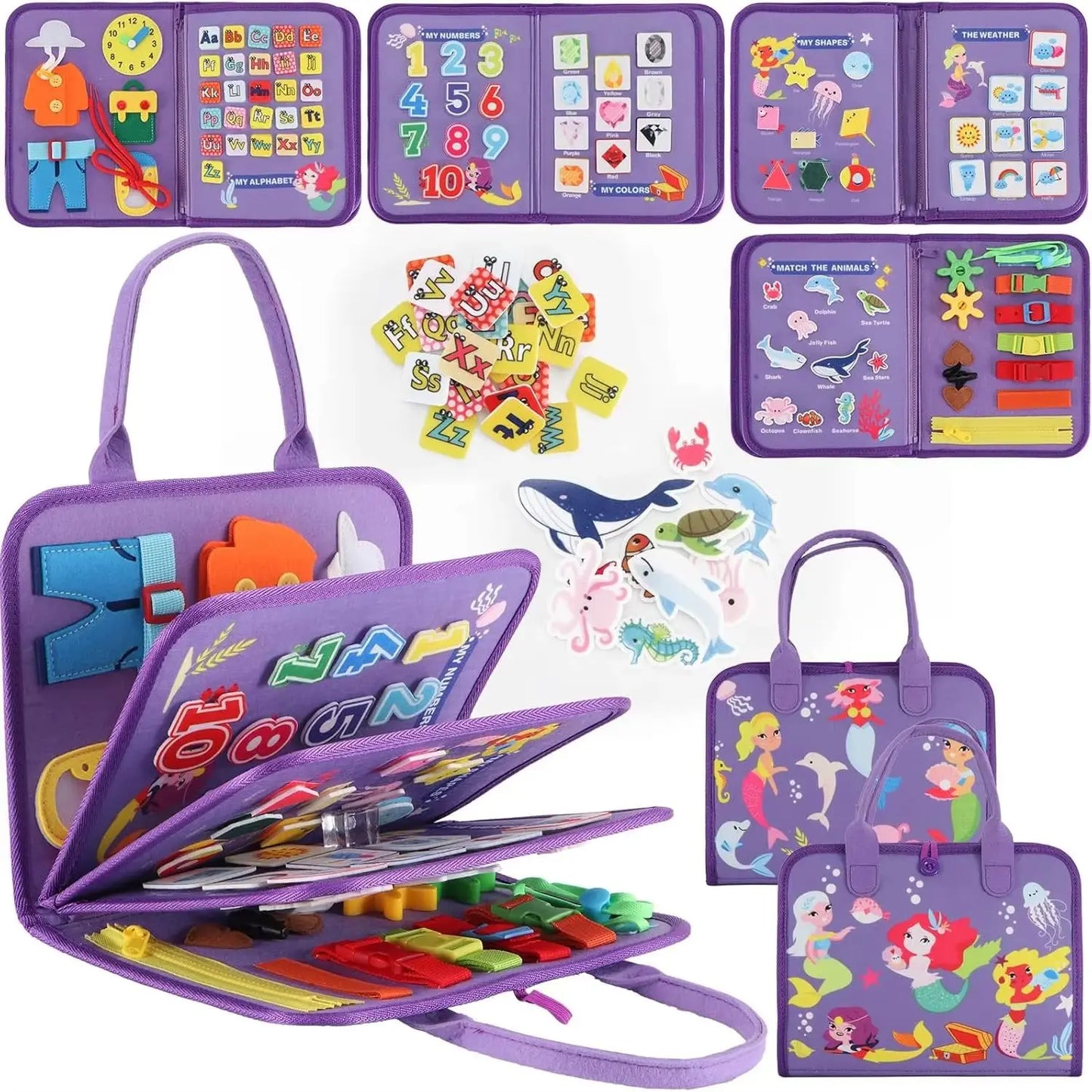 Busy Board Montessori Toy for Toddlers Sensory Learning