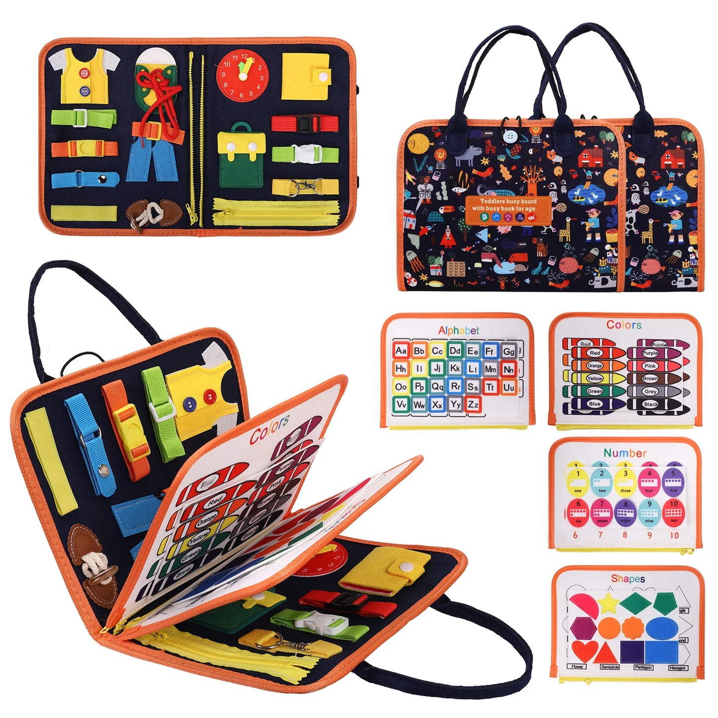 Busy Board Montessori Toy for Toddlers Sensory Learning