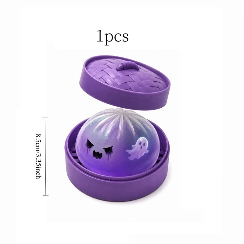 Soft Rebound Halloween Ghost Dumpling Squishy Sensory Decompression Toy