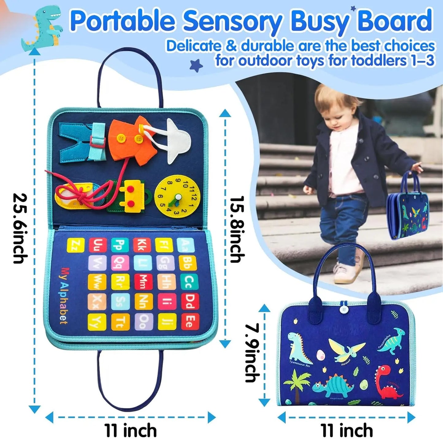 Busy Board Montessori Toy for Toddlers Sensory Learning