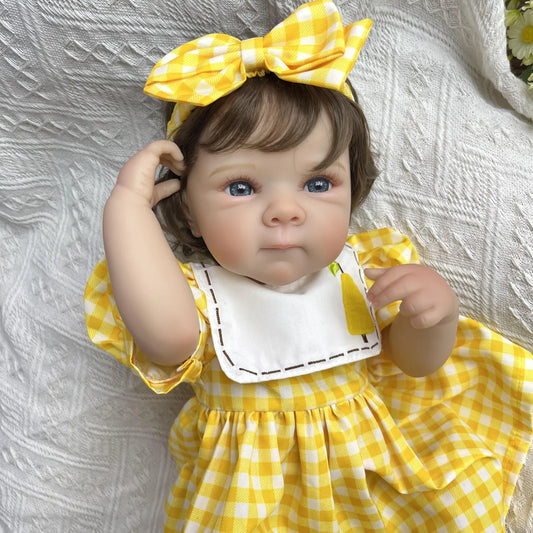 BZDOLL Full Vinyl Body Reborn Baby Doll Lifelike Handmade Gift