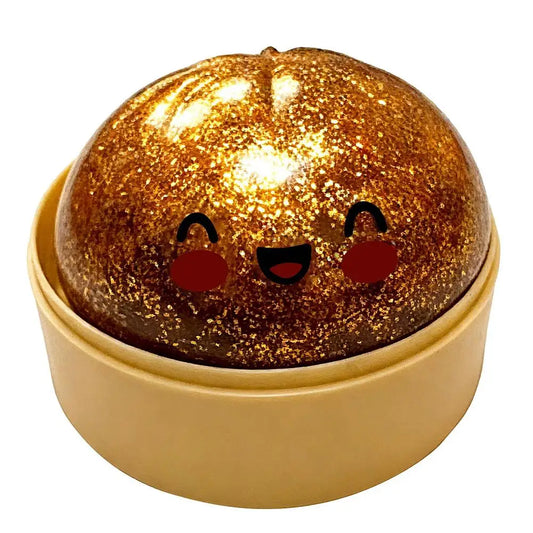 Realistic Giant Dumpling Squeeze Toy With Bamboo Steamer
