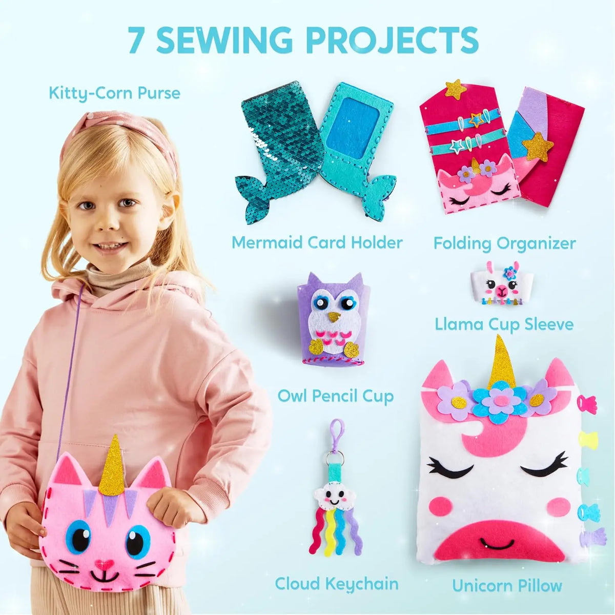Joyfy My First Kids Sewing Kit With Beginner Projects Unicorn