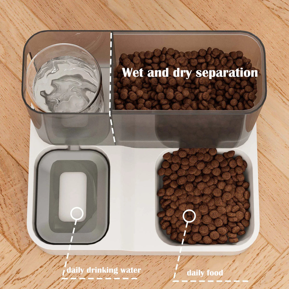 Automatic Pet Feeder And Water Dispenser Large Capacity