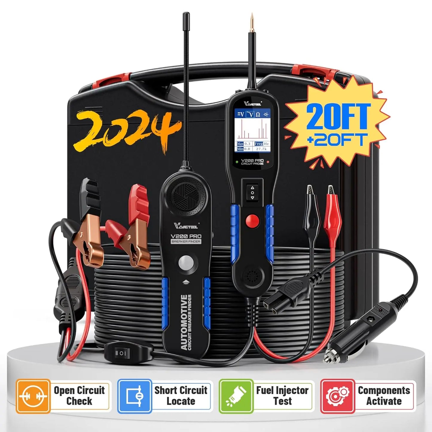 VDIAGTOOL V200PRO Automotive Power Circuit Probe 12V 24V Breaker Finder